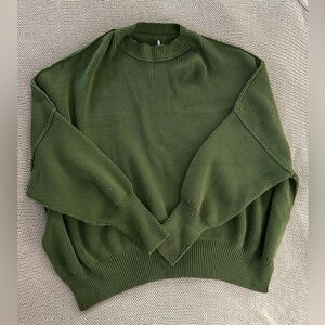 Free People Easy Street Tunic Oversized Sweater– Kelly Green – Small